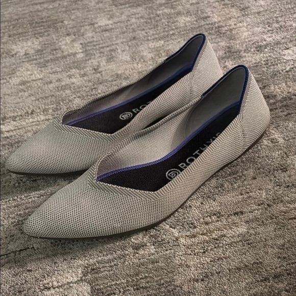 Rothy's Gray Textured Flats with Pointed Toe - size 9.5 - Picture 1 of 7